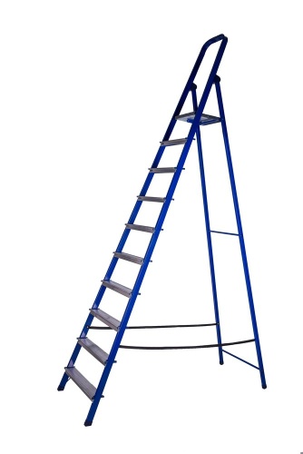 Стремянка стальная окрашенная с алюминиевыми ступенями STAIRS 10 ступеней (арт. CS 10) от магазина ЛесКонПром.ру