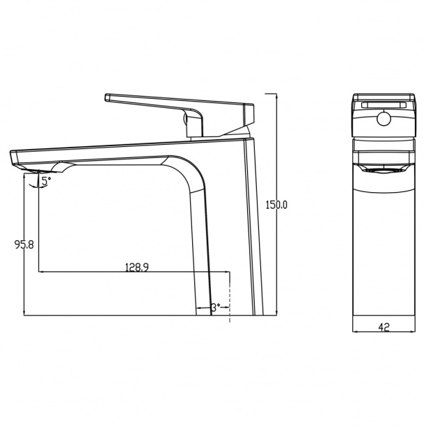 Смеситель для раковины SWEDBE Kronos черный от магазина ЛесКонПром.ру