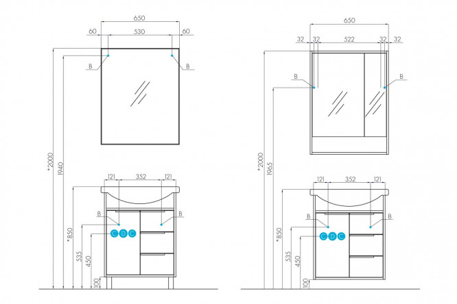 Зеркало AQUATON Рико 80361131 от магазина ЛесКонПром.ру