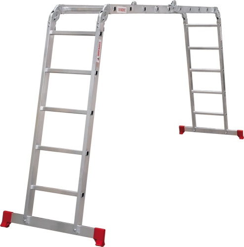 Алюминиевая четырехсекционная лестница-трансформер 400 мм NV2322 НОВАЯ ВЫСОТА 4Х5 арт.2322405 от магазина ЛесКонПром.ру