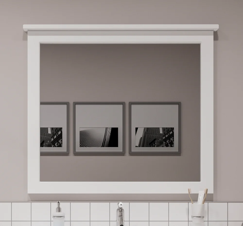 Зеркало STWORKI Хельсингборг 100 белое от магазина ЛесКонПром.ру