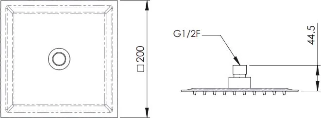 Верхний душ Remer 357UFS20X от магазина ЛесКонПром.ру
