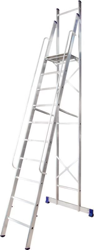 Стремянка-помост алюминиевая профессиональная Алюмет 9 ступеней (арт. АРЕ 1409) от магазина ЛесКонПром.ру