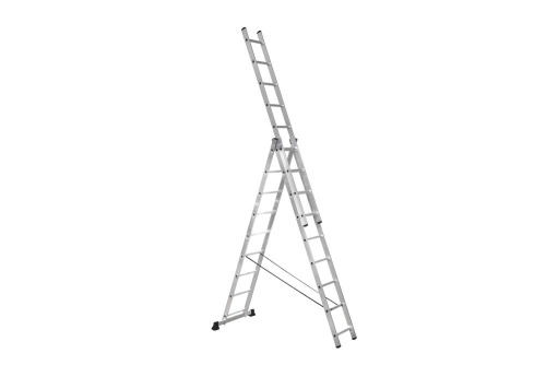 Алюминиевая трехсекционная лестница SCALA 3*9  арт. SC 3009 от магазина ЛесКонПром.ру