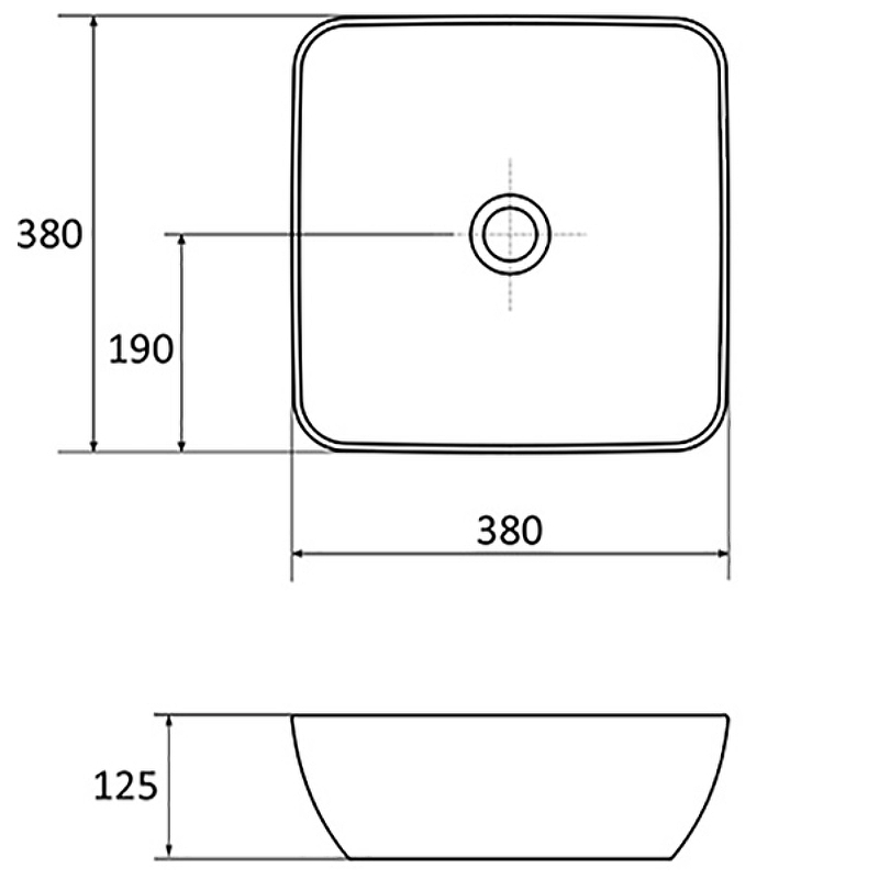 Раковина-чаша Ravak Uni Slim 38 XJX01138001 Белая от магазина ЛесКонПром.ру