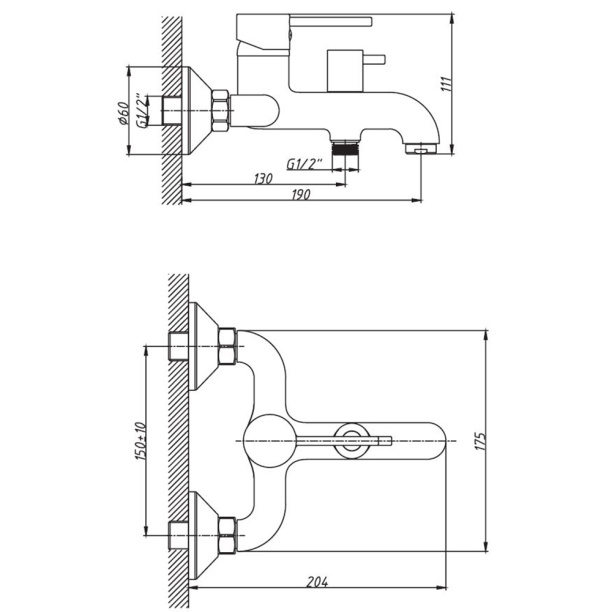 Смеситель для ванны Esko Single хром от магазина ЛесКонПром.ру