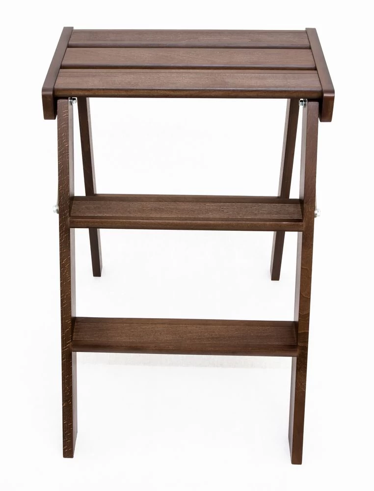 Стремянка-табурет деревянная Hoz-Block Джексон 3 ступени Венге (арт. СДТД-3В) от магазина ЛесКонПром.ру