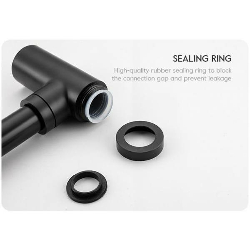 Сифон для раковины Frap F82-7 Черный матовый от магазина ЛесКонПром.ру