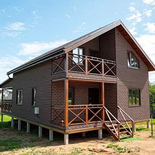 Фасадная плитка ТЕХНОНИКОЛЬ Hauberk Баварский Кирпич от магазина ЛесКонПром.ру