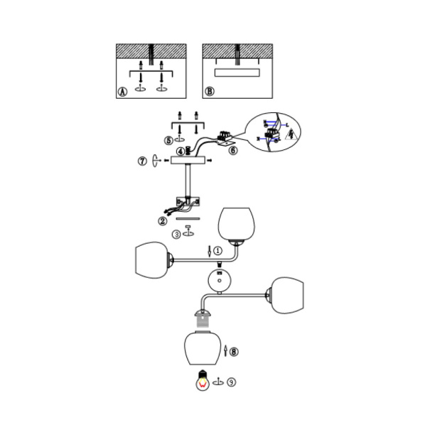 Люстра потолочная Escada Имина 4х60 Вт Е27 от магазина ЛесКонПром.ру