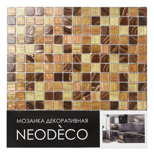Мозаика NEODECO LAR050 стекло 32,7х32,7х0,4 см от магазина ЛесКонПром.ру