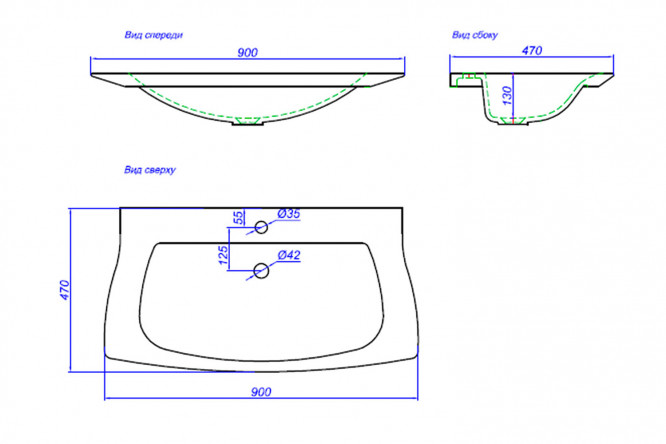 Умывальник AQWELLA Simphony 80377898 от магазина ЛесКонПром.ру