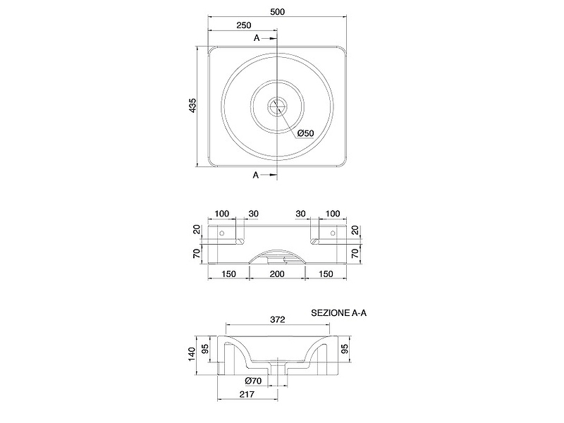 Раковина Scarabeo Fuji 50 6001 Белая от магазина ЛесКонПром.ру