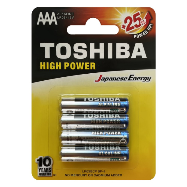 Батарейка TOSHIBA High Power LR03(ААА) 4 шт от магазина ЛесКонПром.ру