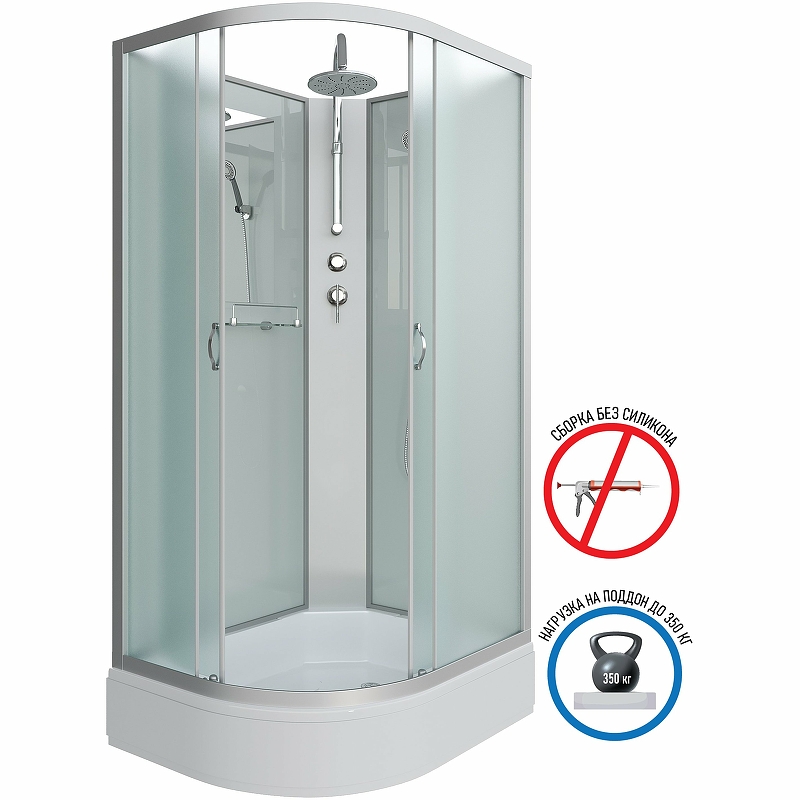 Душевая кабина Niagara Classic 100х90 R NG-33094-14RBKT без гидромассажа от магазина ЛесКонПром.ру