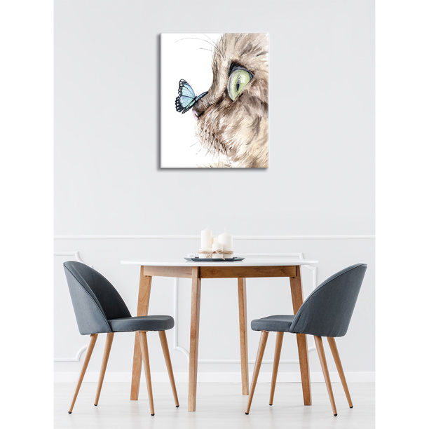 Канвас Котенок и бабочка 40х50 см от магазина ЛесКонПром.ру