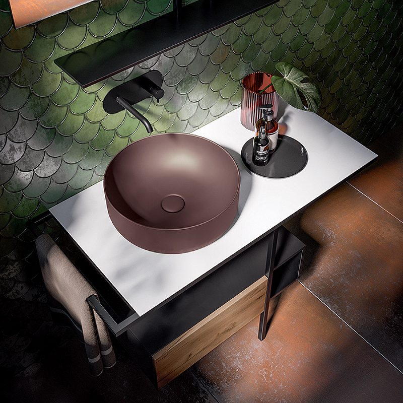 Раковина-чаша Kerasan Nolita 40 534475 Borgogna matt от магазина ЛесКонПром.ру