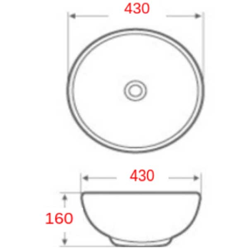 Раковина-чаша Mira 43 MR-4343 Белая от магазина ЛесКонПром.ру