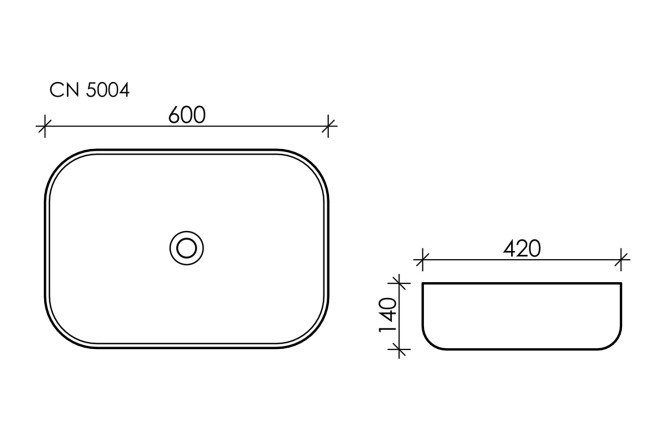 Умывальник накладной CERAMICA NOVA Element 80551205 от магазина ЛесКонПром.ру