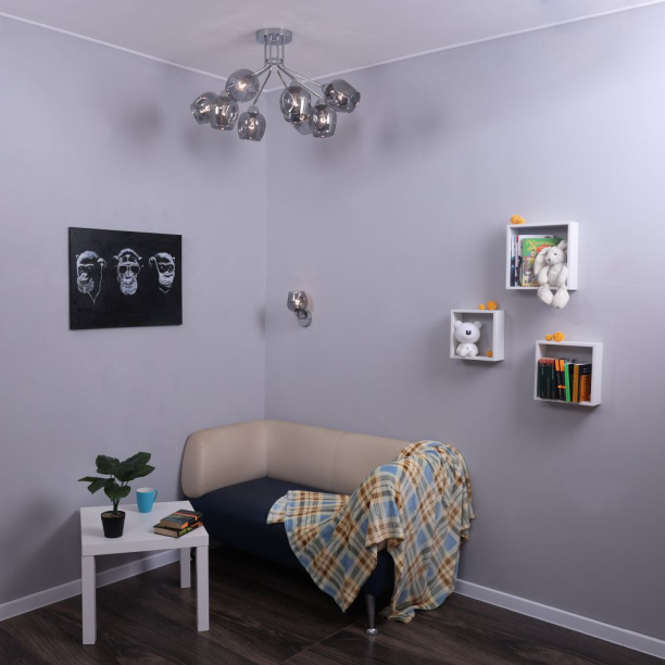 Люстра потолочная Schaffner Чалле 8х60 Вт Е27 от магазина ЛесКонПром.ру