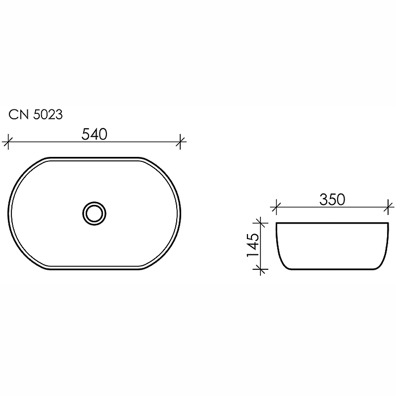 Раковина-чаша Ceramica Nova Element 54 CN5023 Белая от магазина ЛесКонПром.ру