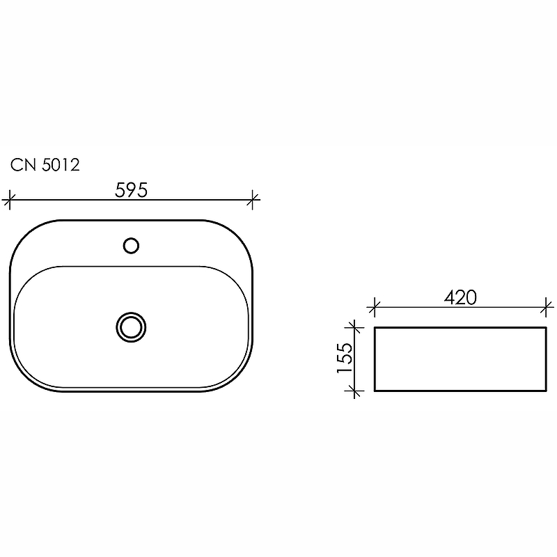 Раковина Ceramica Nova Element 60 CN5012 Белая от магазина ЛесКонПром.ру