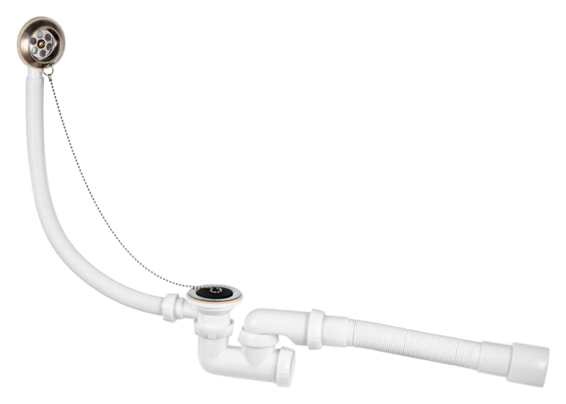 Слив-перелив Wirquin 30718061 фурнитура хром от магазина ЛесКонПром.ру