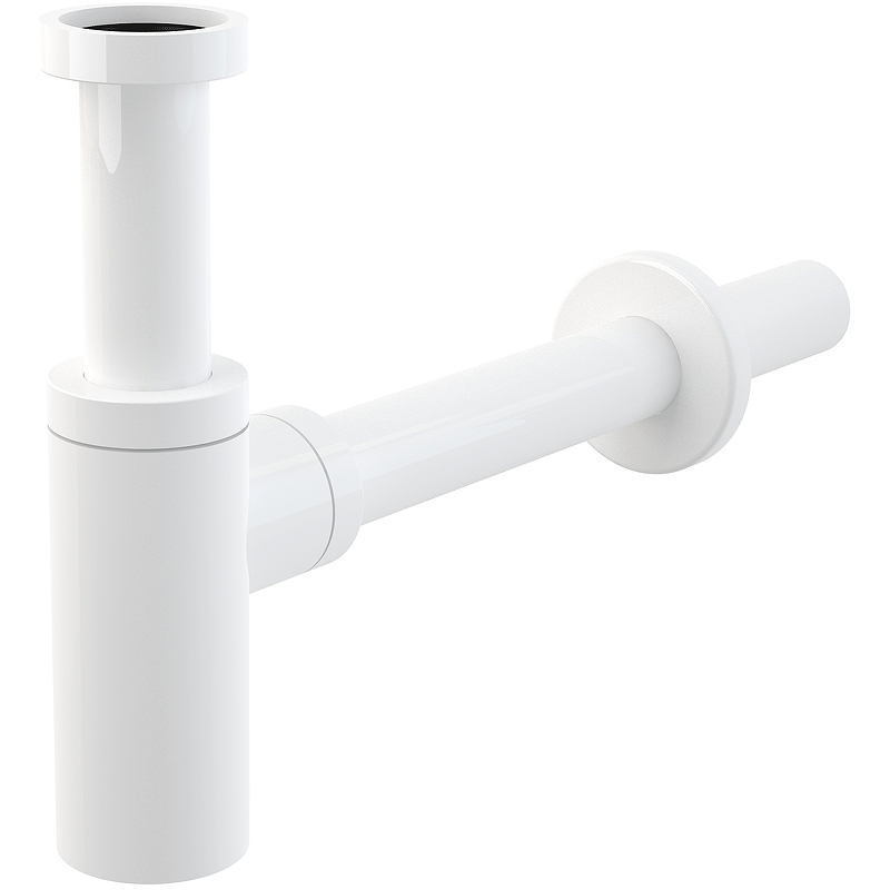 Сифон для раковины Alcaplast Design A400B Белый глянец от магазина ЛесКонПром.ру