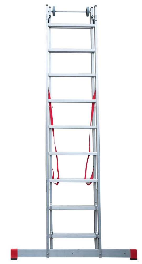 Лестница алюминиевая двухсекционная индустриальная Новая Высота 2x7 арт. 5220207 от магазина ЛесКонПром.ру