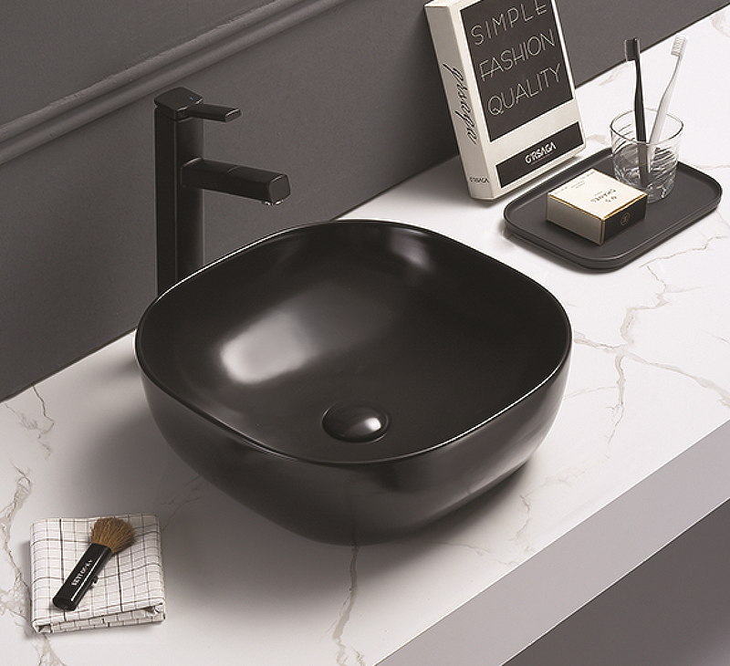 Раковина-чаша CeramaLux 41 78107МВ Черная матовая от магазина ЛесКонПром.ру