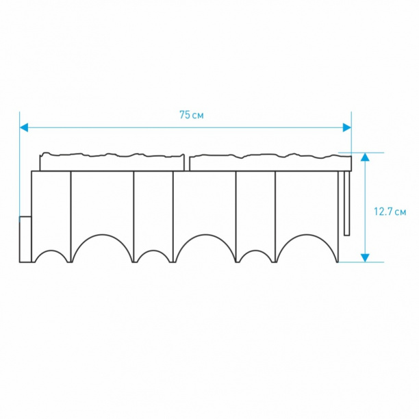 Бордюр Камешки 75х12,7 см черный от магазина ЛесКонПром.ру
