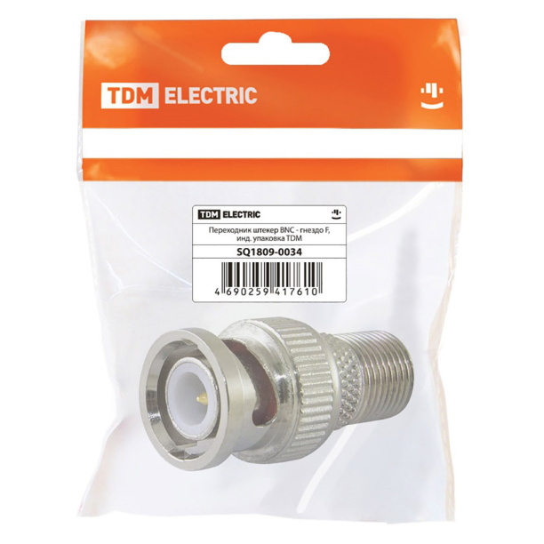 Переходник TDM ELECTRIC штекер BNC - F-разъём от магазина ЛесКонПром.ру