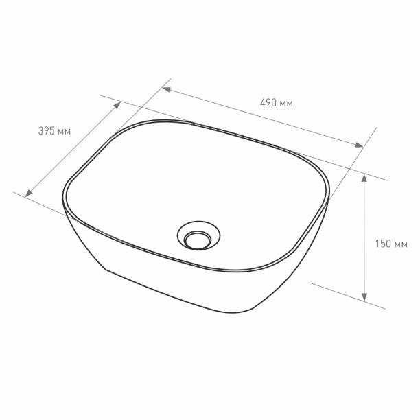 Раковина на столешницу FLUMEN DESIGN Malta 49 см черный от магазина ЛесКонПром.ру