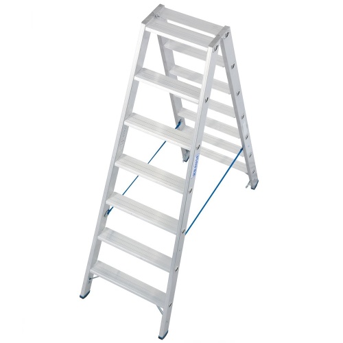 Стремянка алюминиевая двухсторонняя Krause Stabilo 2х7 ступеней (арт. 124753) от магазина ЛесКонПром.ру