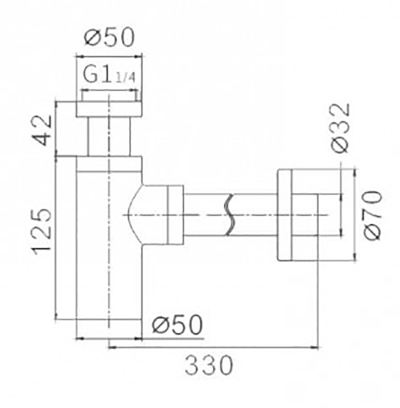 Сифон для раковины Frap F82-7 Черный матовый от магазина ЛесКонПром.ру