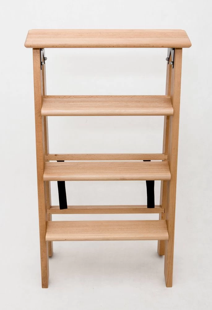 Стремянка двухсторонняя деревянная Hoz-Block Марк 4 ступени Светлая (арт. ДДС-4С) от магазина ЛесКонПром.ру