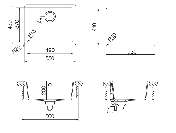 Кухонная мойка SOHO 60 CRISTADUR 700502 SCHOCK от магазина ЛесКонПром.ру