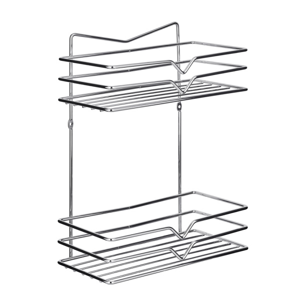 Полка сетчатая ЧМЗ Киса 2-ярусная прямая хром от магазина ЛесКонПром.ру