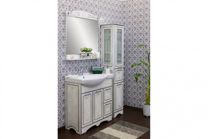 Зеркало с полкой Sanflor Адель 80353295 от магазина ЛесКонПром.ру