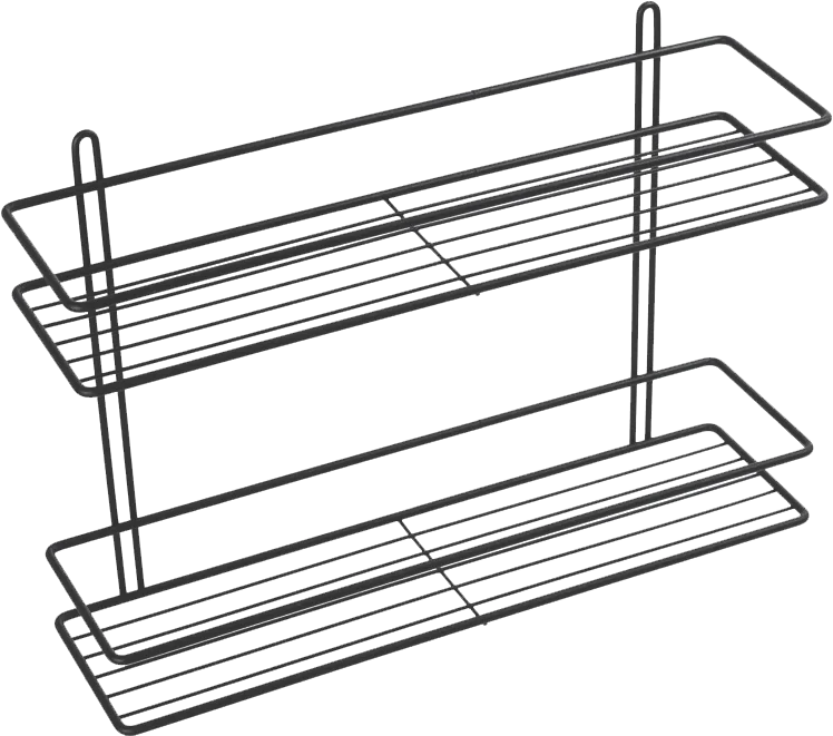 Полка Fixsen FX-730B-2 прямая, черная от магазина ЛесКонПром.ру