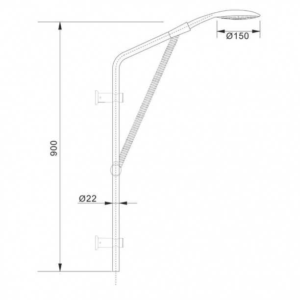 Душевой гарнитур Esko SSS1401 от магазина ЛесКонПром.ру