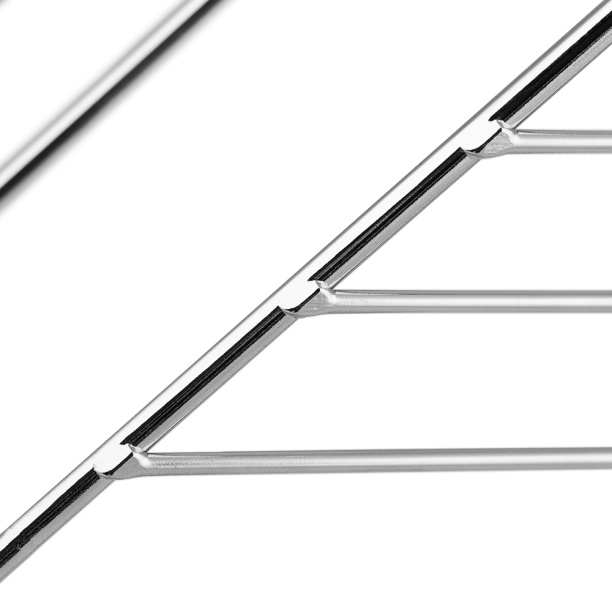 Полка сетчатая ЧМЗ Зигзаг 2-ярусная угловая хром от магазина ЛесКонПром.ру