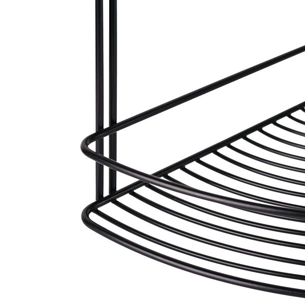 Полка сетчатая ЧМЗ 2-ярусная угловая черная от магазина ЛесКонПром.ру