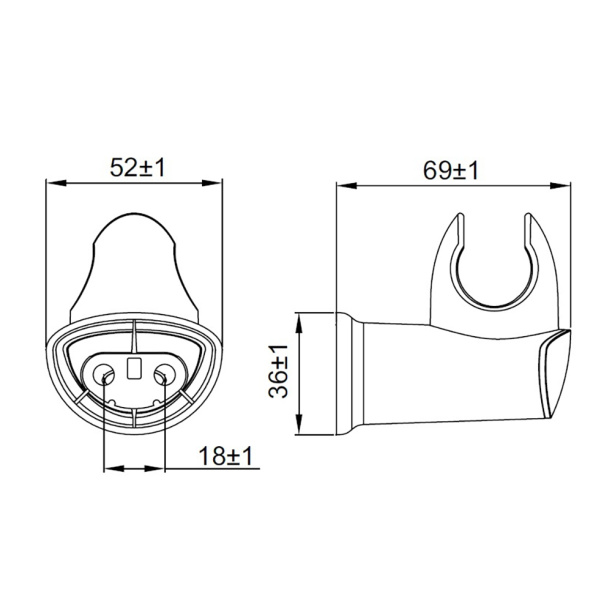 Держатель для душа регулируемый 030 хром IDDIS от магазина ЛесКонПром.ру