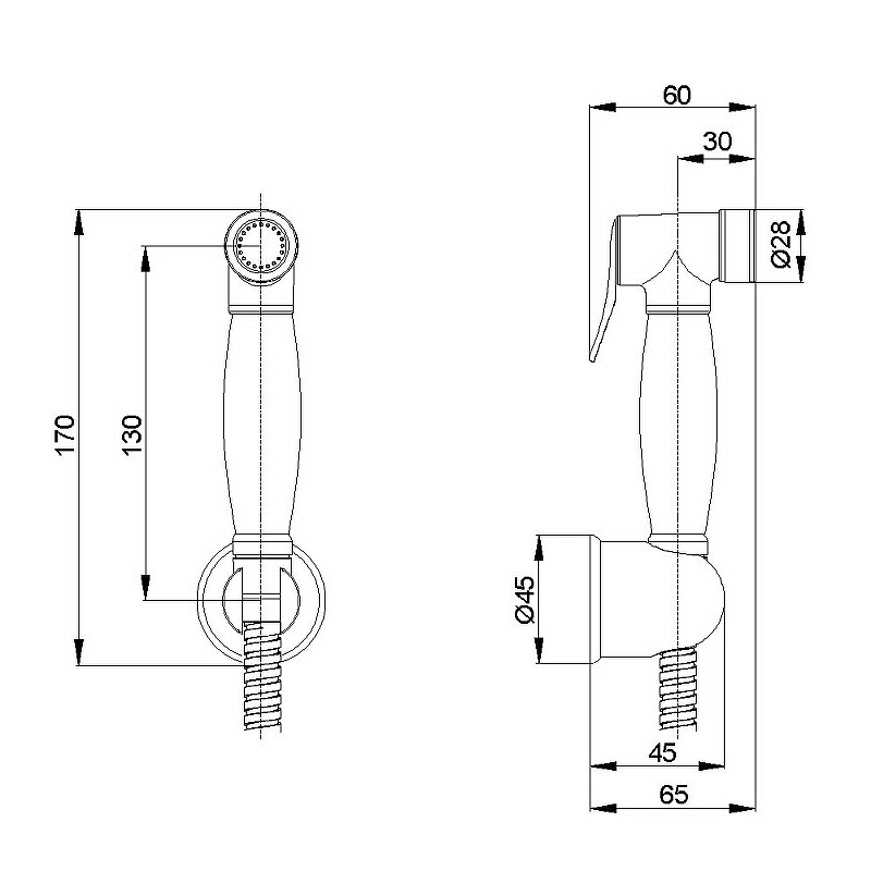 Гигиенический душ Veragio Kit 30815 Бронза от магазина ЛесКонПром.ру