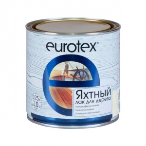 Лак яхтный алкидно-уретановый полуматовый Eurotex 0,75 л