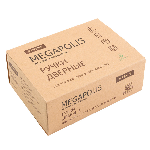 Дверные ручки Megapolis Dubai 0893 хром от магазина ЛесКонПром.ру