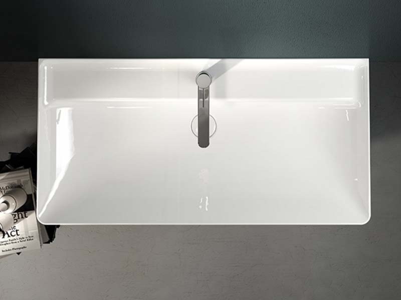 Раковина Hatria Canalgrande 100 Y1EL Белая от магазина ЛесКонПром.ру