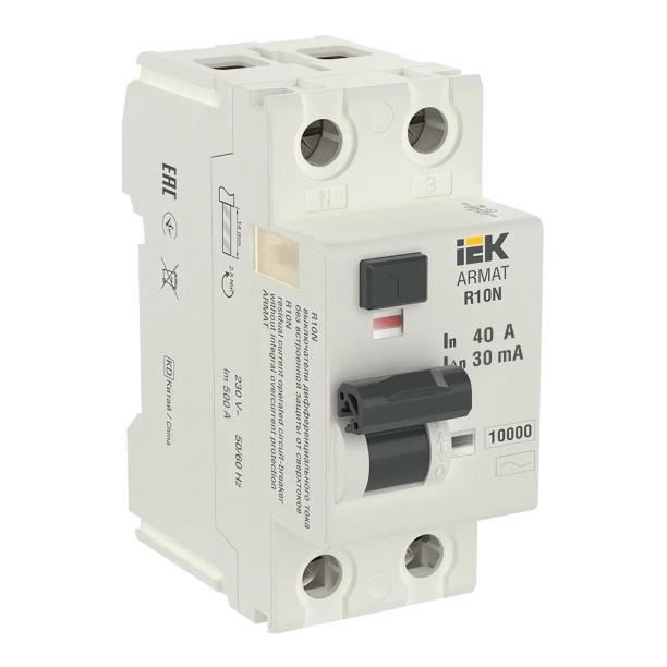УЗО IEK Armat 2п 30 мА 40 А от магазина ЛесКонПром.ру