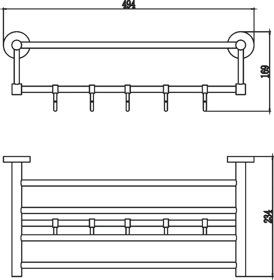 Полка Savol 87 50 см, для полотенец от магазина ЛесКонПром.ру